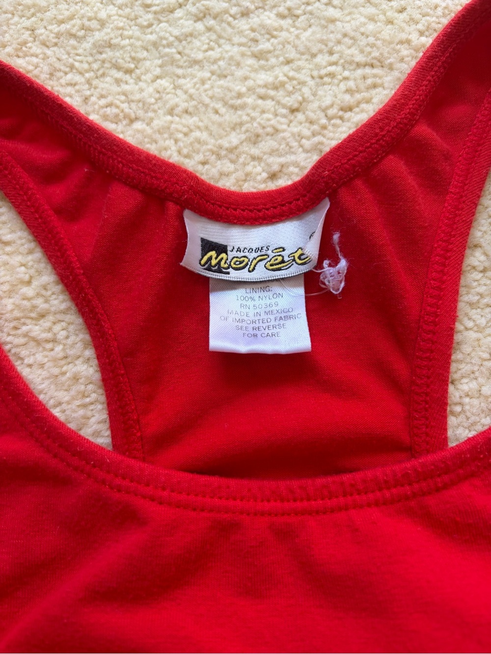 Jacques Moret Red Racerback Tank Top - Picture 2 of 3